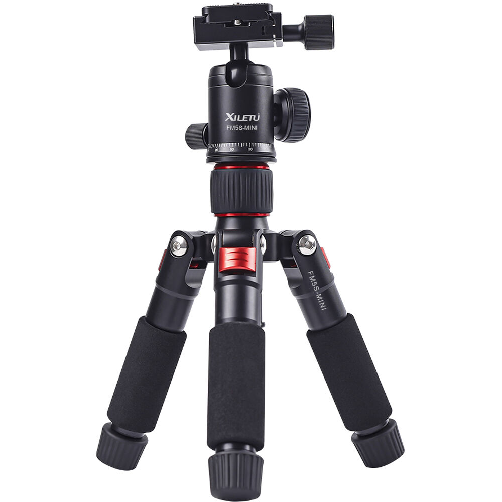 XILETU FM5S Portable Mini Tripod with 360° Arca-Type Ball Head (Red)