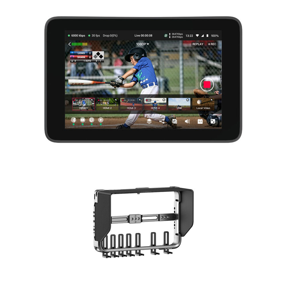 YoloLiv YoloBox Ultra: Sistema de Streaming en Vivo y Kit Ultra Cage con Montura para Zapata, Cabeza