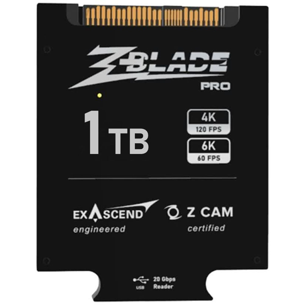 Z CAM ZBlade para Cámaras E2-F6 Pro (1TB) - Velocidad de Lectura de hasta 2400 MB/s, Velocidad de Es