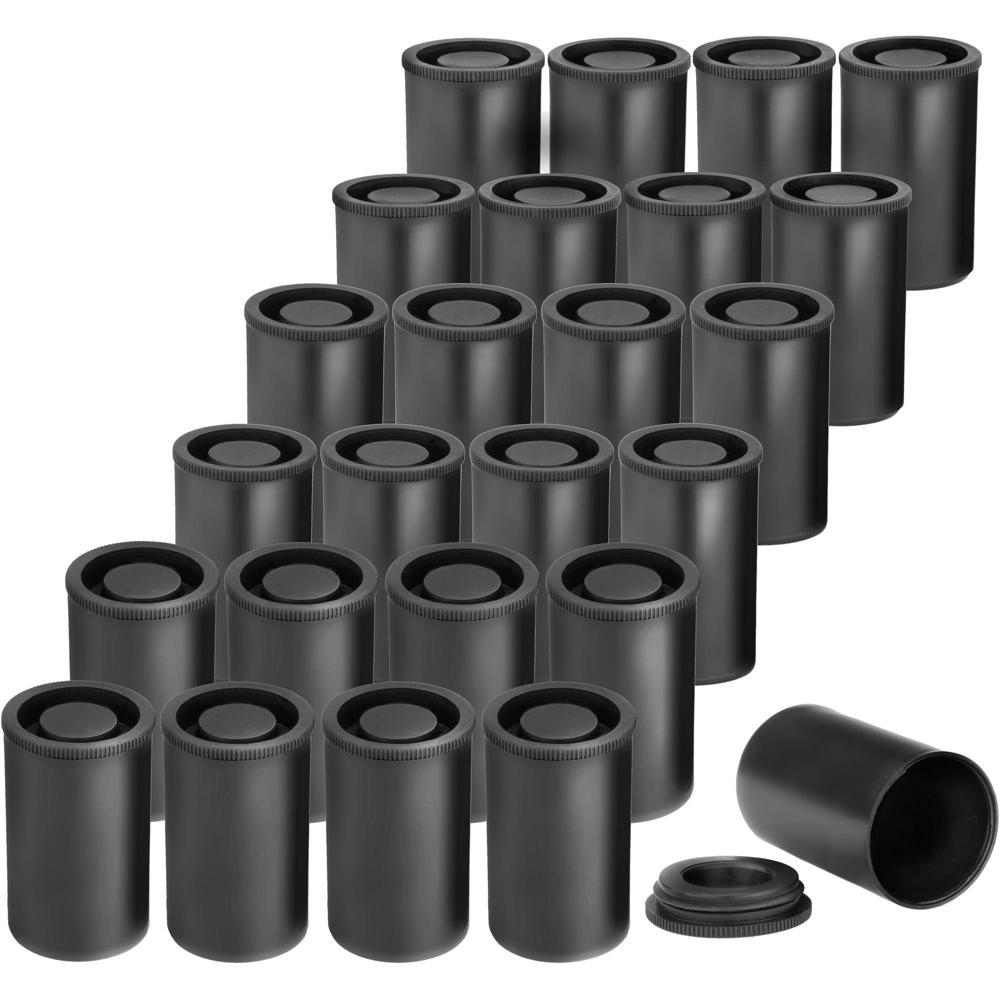 Ziv 35mm Film Canister (Paquete de 25) - Opaque, a Prueba de Luz, Protección contra Polvo y Humedad,