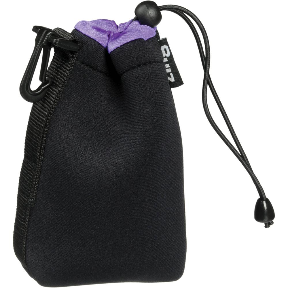 Zing Designs MPBK1 Bolsa Mediana con Cierre de Cuerda (Negro/Púrpura)