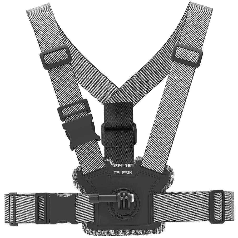 TELESIN Arnés Doble para Pecho para Cámaras GoPro/DJI/Acción - Captura Acción 360° Sin Manos, Ajusta