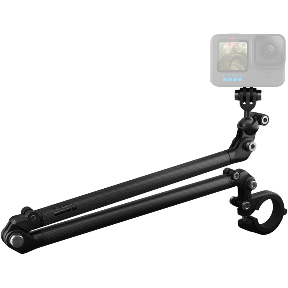 Soporte GoPro Boom + Montaje en Manillar: Captura Imágenes en Ángulo Amplio sin Manos, Brazo Extensi