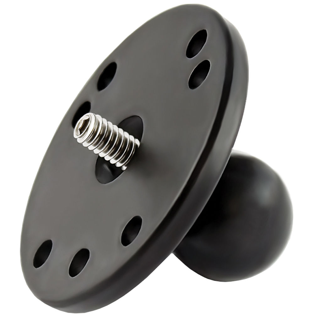 Soporte RAM Mounts Base Redonda de 2.5"" con Bola de 1"" y Poste Macho Rosca 1/4""-20