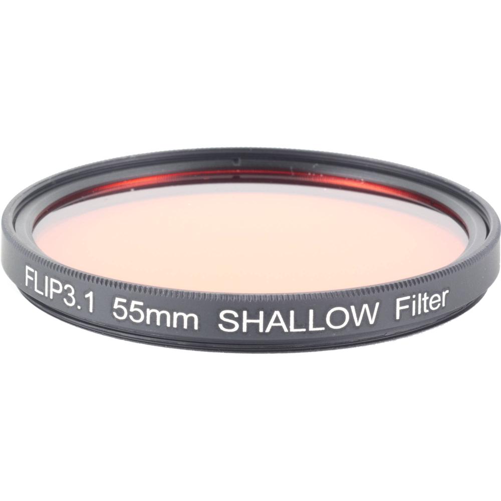 Filtro Rojo Flip 55mm para Corrección de Color Subacuático para GoPro 3/3+/4/5/6/7 (SHALLOW) - Resta