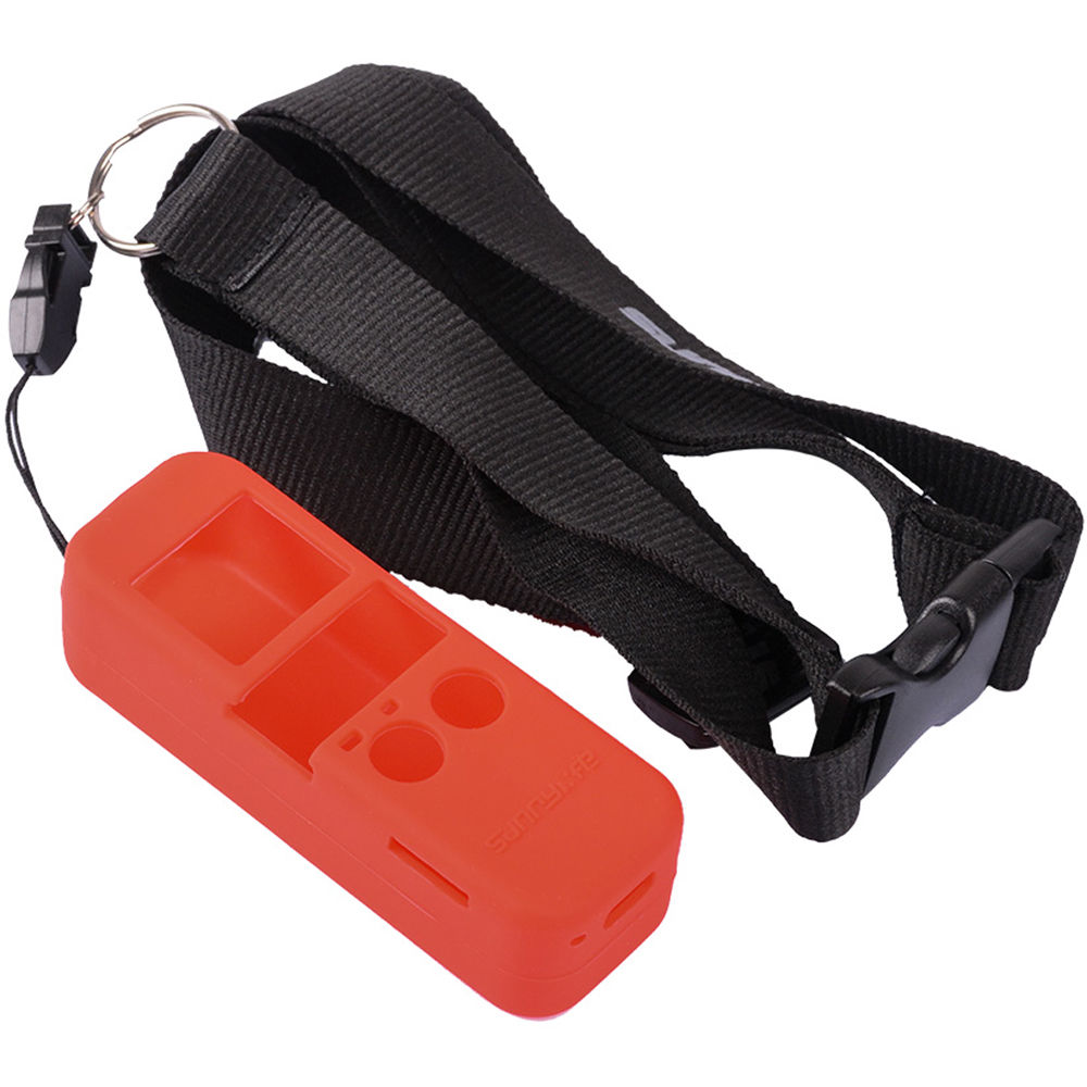 Funda de Silicona DigitalFoto Solution Limited con Lanyard para DJI Osmo Pocket (Roja) - Ajuste Prec