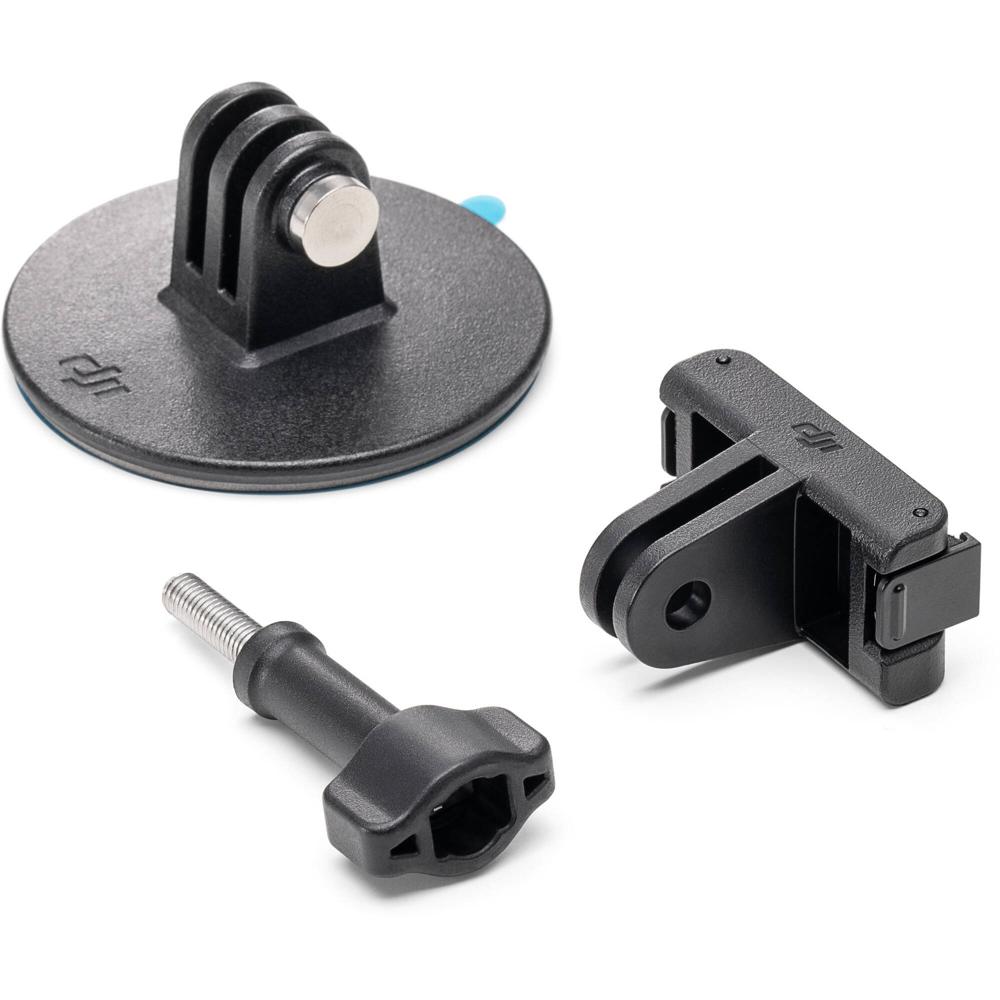 Kit de Base Adhesiva DJI para Osmo Action 3 y 4 - Múltiples Montajes, Base Adhesiva Plana, Adaptador