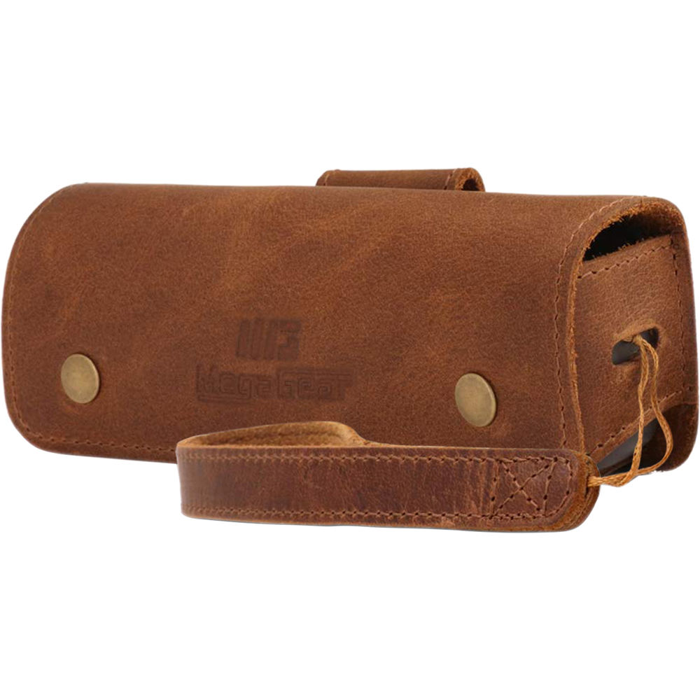 Funda de Cuero MegaGear para Cámara DJI Osmo Pocket (Marrón) - Cuero Genuino con Interior Acolchado,