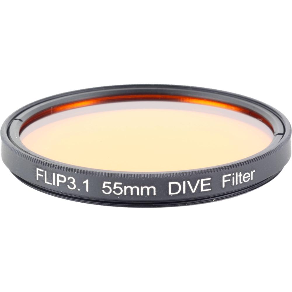 Filtro Rojo Flip 55mm para Corrección de Color Submarina para GoPro 3/3+/4/5/6/7 (DIVE) - Restaura C