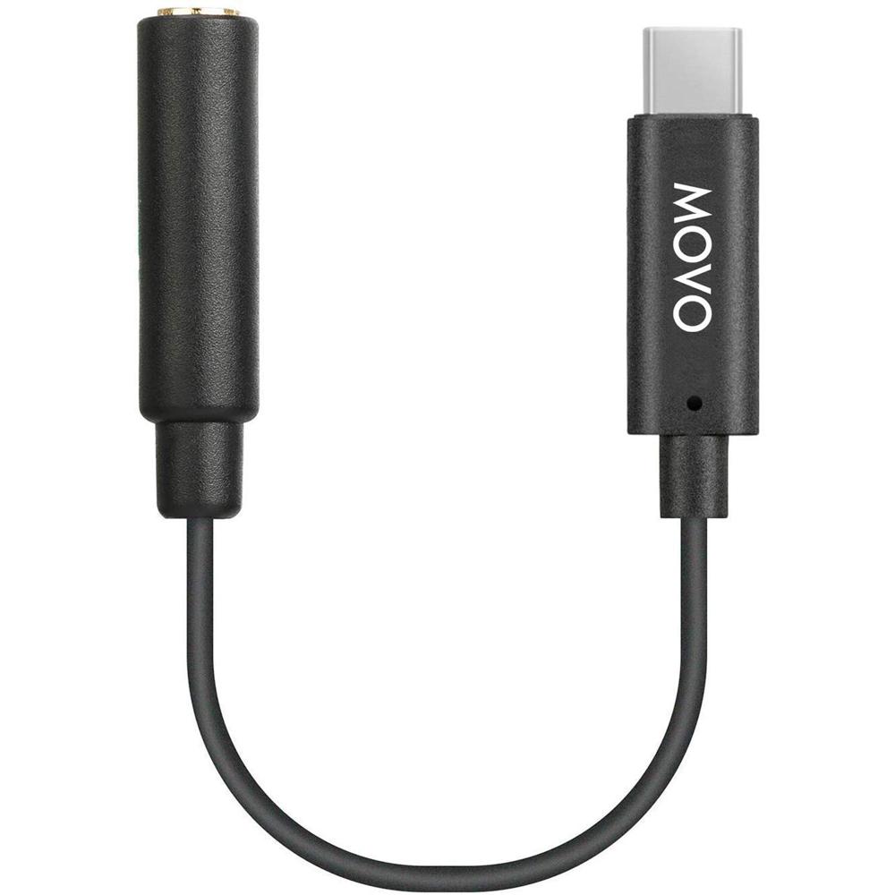 Adaptador de Micrófono Movo Photo PMA-1 de 3.5mm TRS Femenino a USB Tipo-C para Cámara DJI Osmo Pock