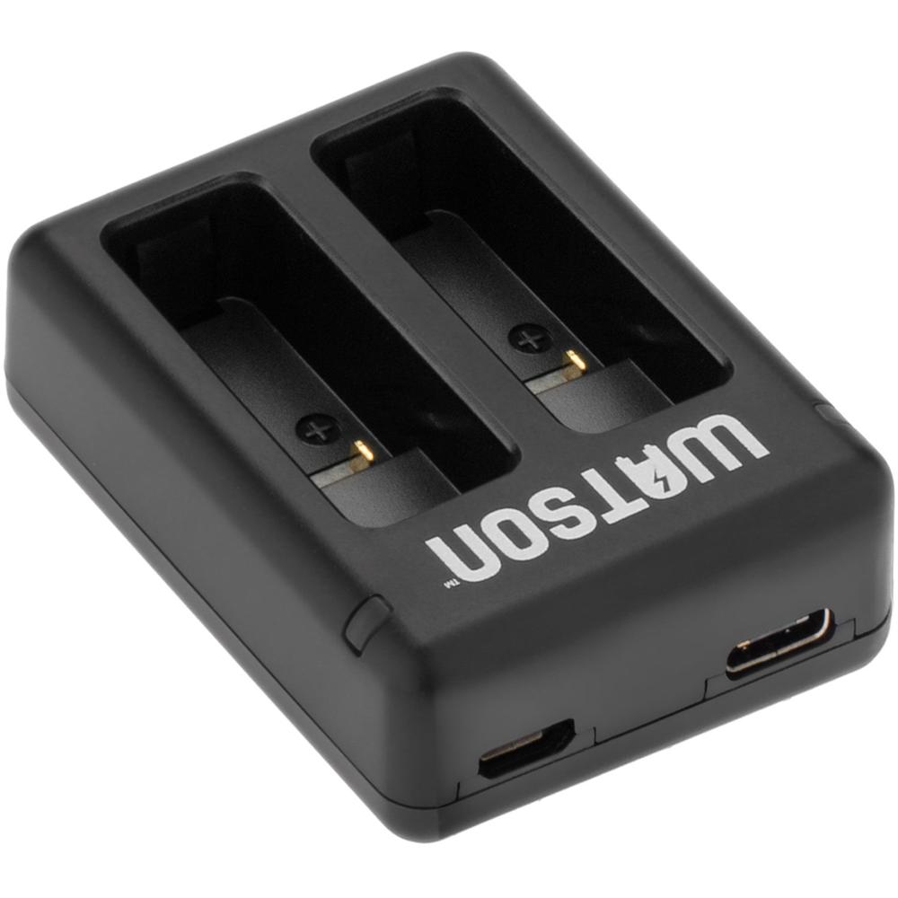 Cargador Mini Duo Watson para Baterías GoPro HERO7/6/5 - Carga 2 Baterías AABAT-001, Puertos USB Tip