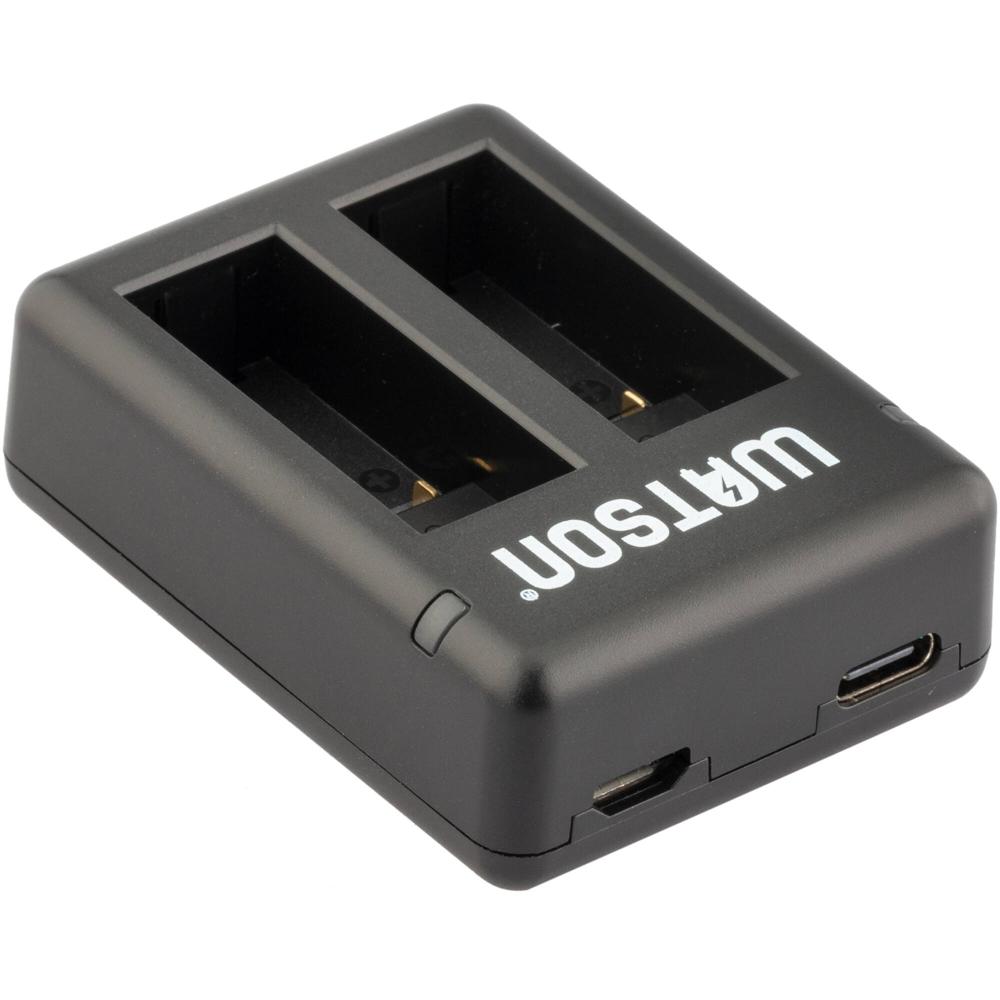 Cargador Mini Duo Watson para Baterías GoPro HERO9/10/11/12 Black - Acepta Baterías ADBAT-001, Carga