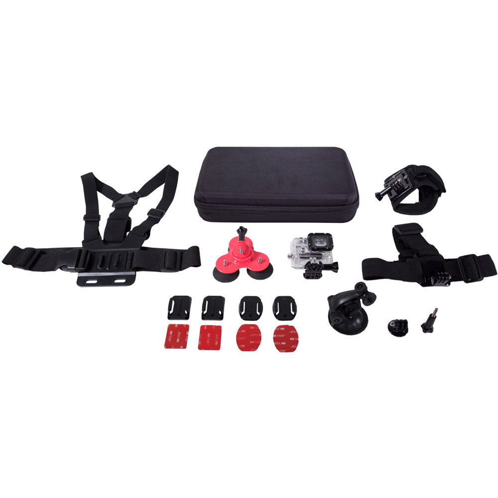 Kit Deluxe MaxxMove para Cámaras GoPro HERO: Arnés de Pecho, Correa para la Cabeza, Soporte para Muñ