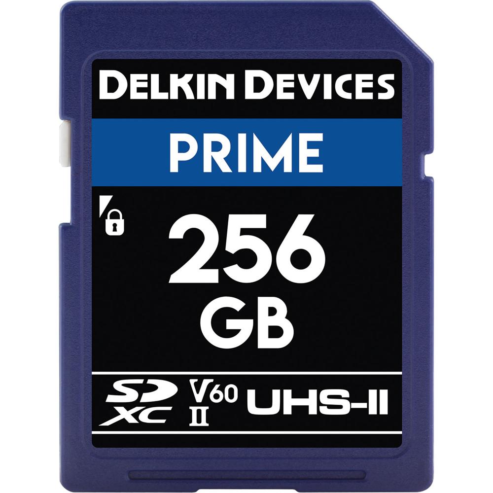 Tarjeta de Memoria Delkin Devices 256GB PRIME UHS-II SDXC - Velocidades de Lectura 280 MB/s y Escrit