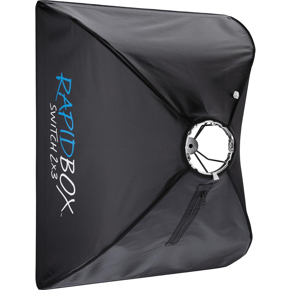 Westcott Rapid Box Switch Softbox 2 x 3: Versátil y Duradera para Speedlights y Strobes, con 13 Inse