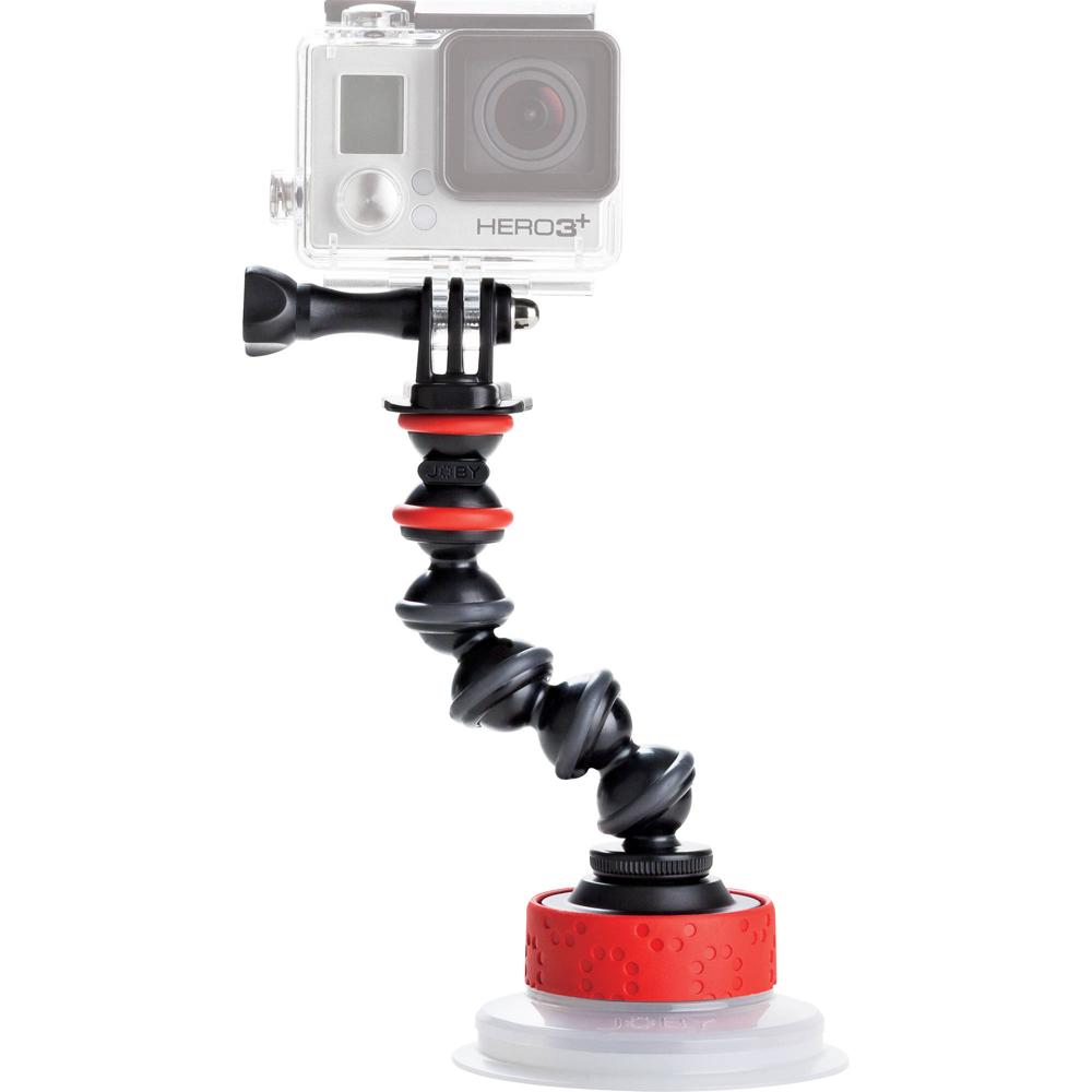 JOBY Suction Cup y Brazo GorillaPod para Cámaras de Acción - Fijación en Superficies Planas, Ventosa