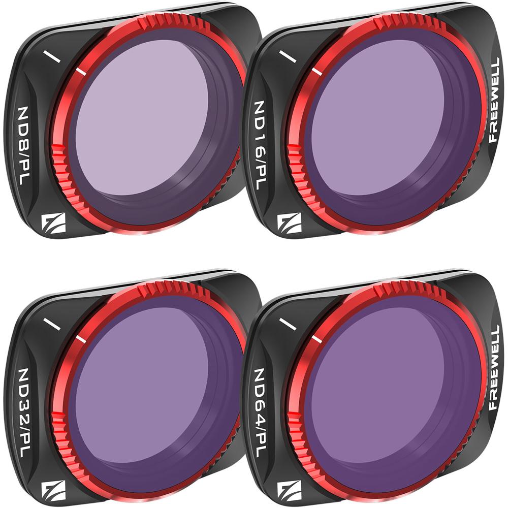 Kit de Filtros Freewell Bright Day para DJI Osmo Pocket 3 (4-Pack) - ND8/PL, ND16/PL, ND32/PL & ND64
