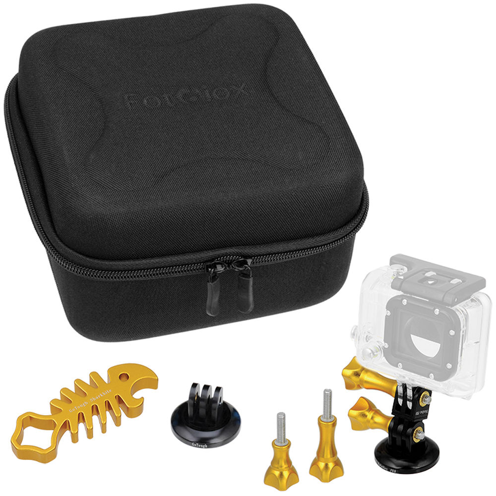 FotodioX GoTough CamCase Doble Kit para GoPro HERO1, 2, 3/3+ y 4 (Oro del Jugador)