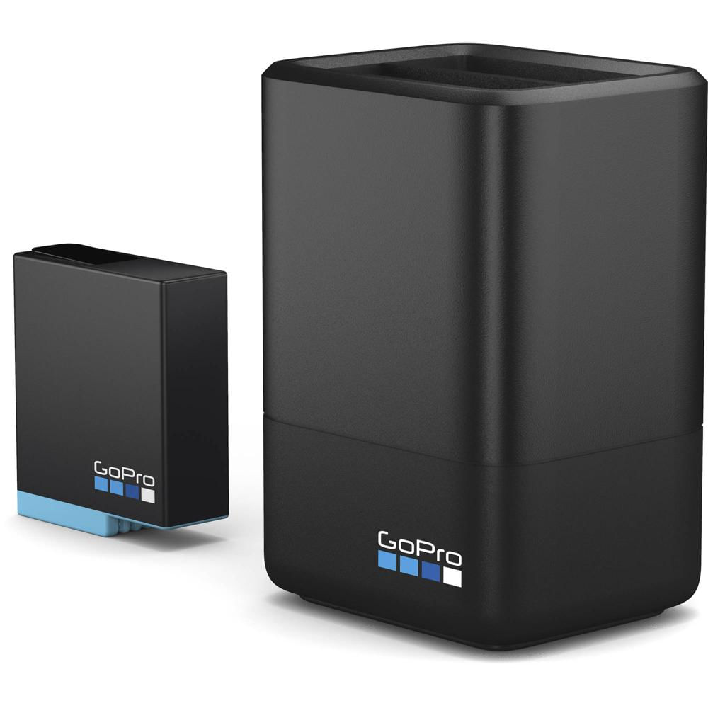 Cargador Doble de Batería de Litio-Ion para GoPro con Batería para HERO8/7/6/5 Black - Carga Simultá