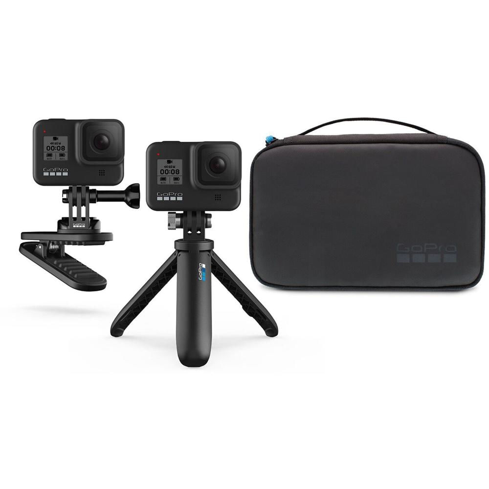 Kit de Viaje GoPro para HERO10/11: Trípode Mini Shorty, Clip Magnético, Funda Compacta, Compatible c