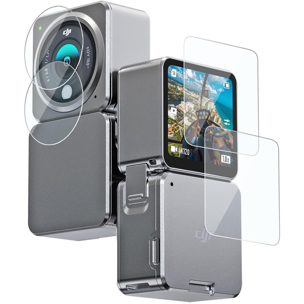 Protector de Pantalla TELESIN HD Power Combo para DJI Action 2 - Protección de Lente y Pantalla Táct