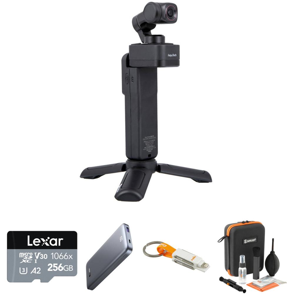 Kit de Cámara Gimbal Portátil Feiyu Pocket 3 de 3 Ejes con Accesorios Incluidos: Sensor CMOS de 12MP