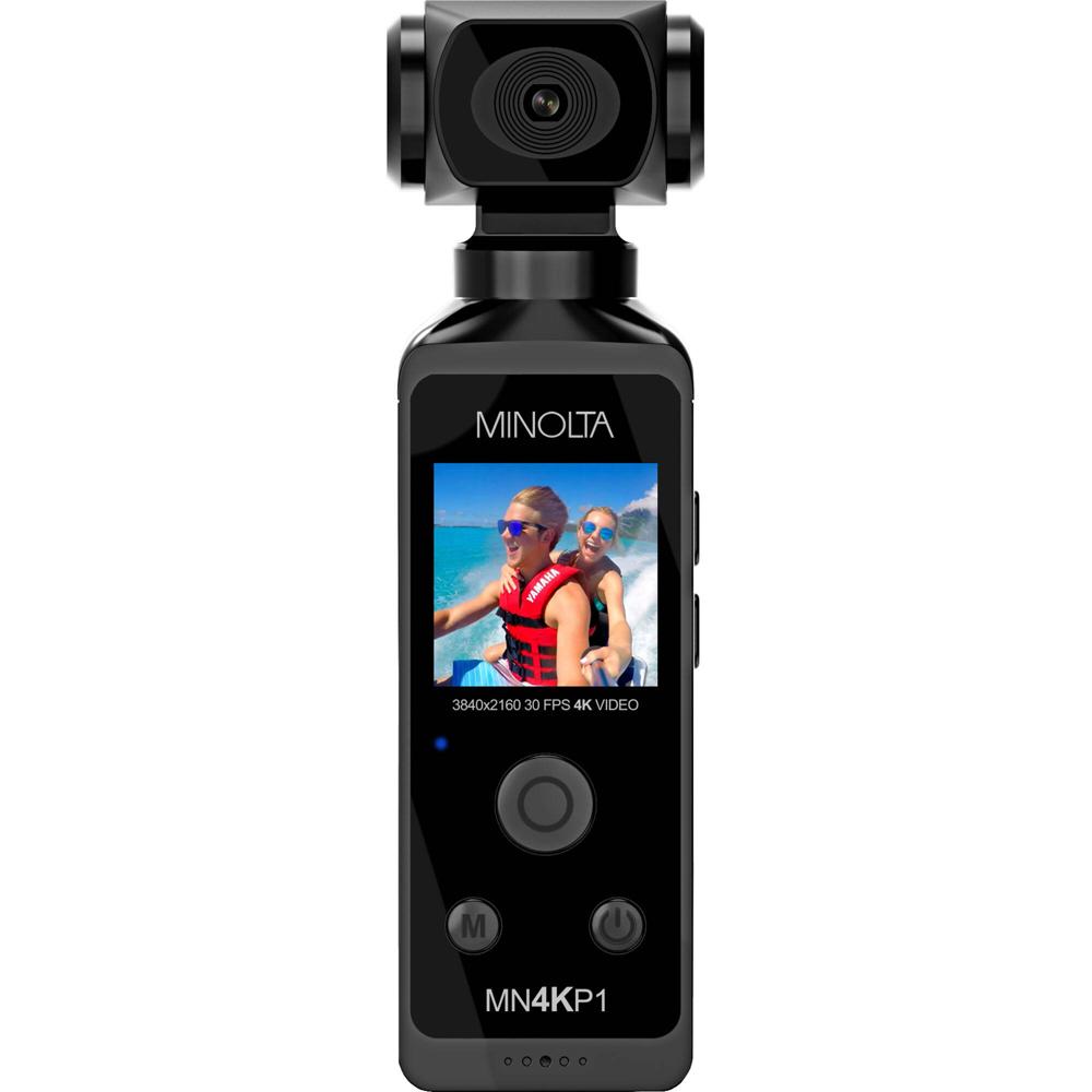 Minolta MN4KP1 UHD 4K Camcorder Compacto (Negro) con Sensor de Imagen CMOS de 8MP, Grabación de Vide
