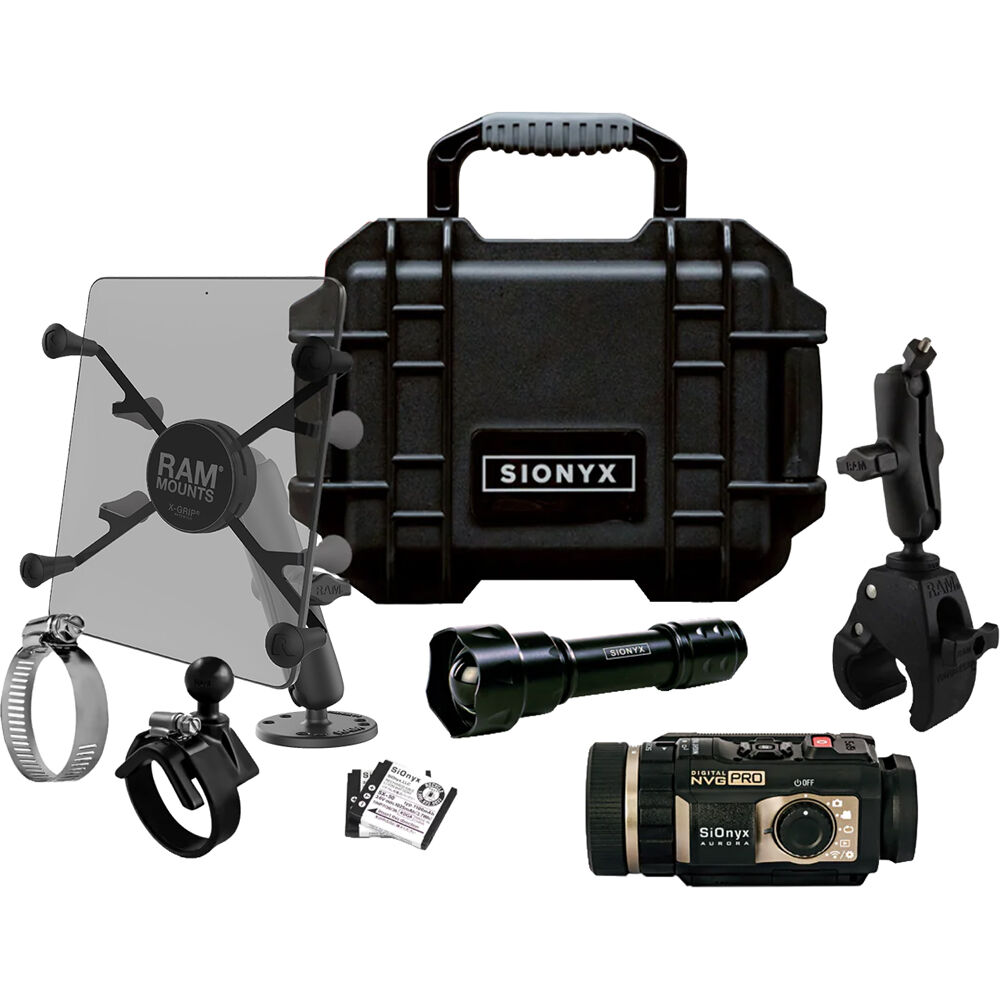SIONYX Aurora PRO Uncharted Kit: Incluye Aurora PRO Explorer Kit, Sistema de Montaje para Cámara RAM
