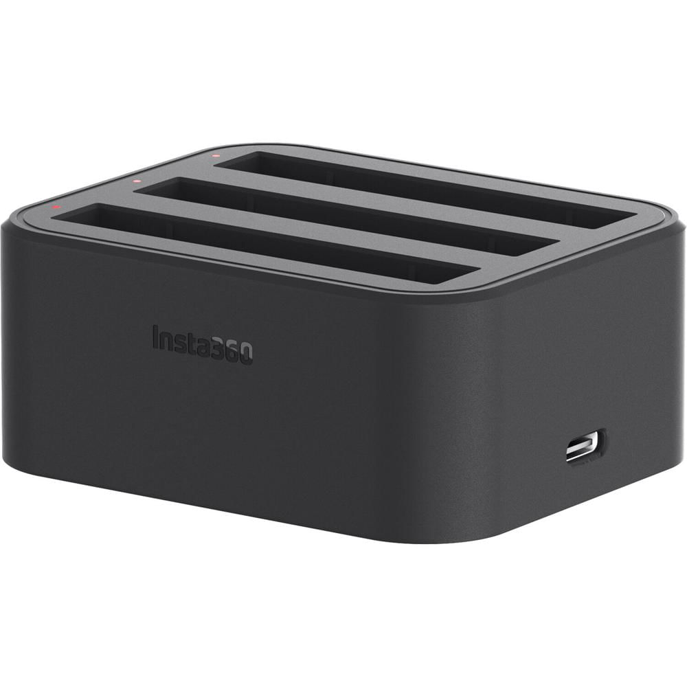 Insta360 Hub de Carga Rápida para ONE X2 - Carga Simultánea de 3 Baterías, Puerto USB Tipo-C, Indica