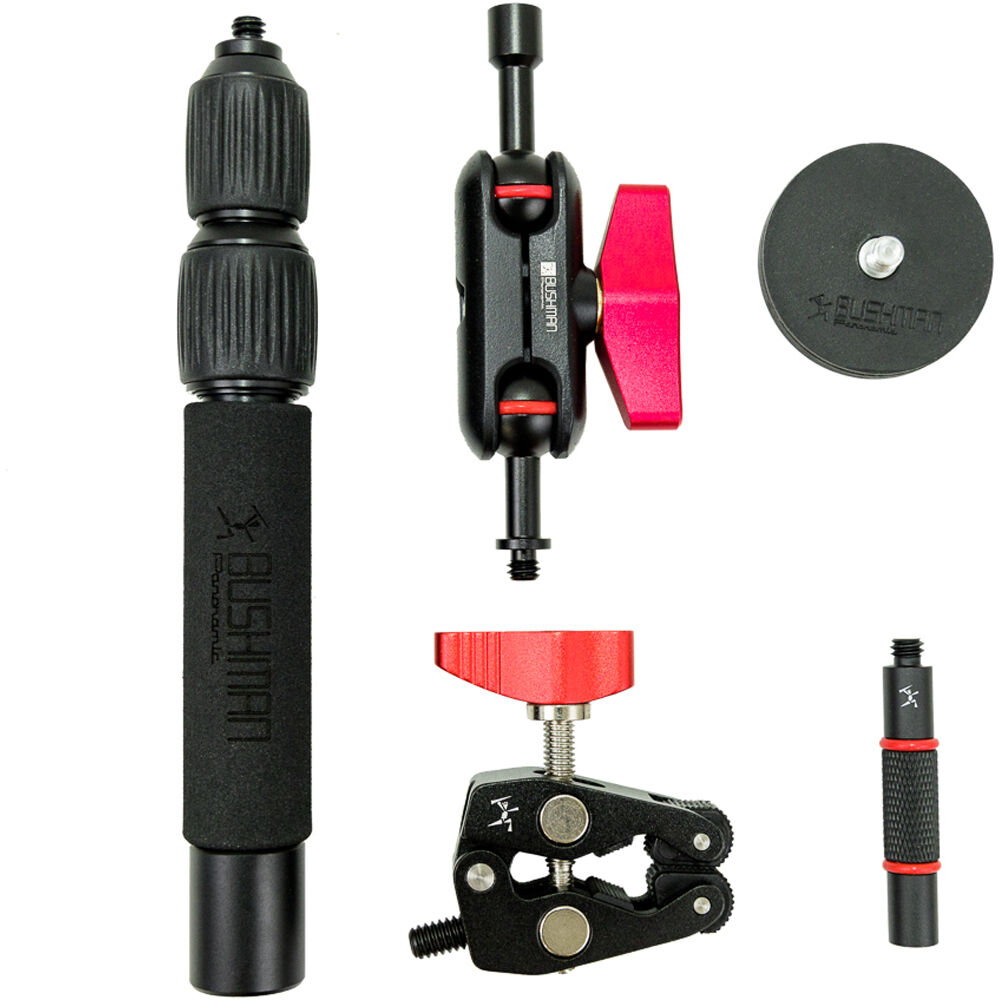 BUSHMAN Panoramic Minipod Bundle - Longitud Máxima 13.8"", Longitud Cerrada 6.7"", Tres Secciones, Abr