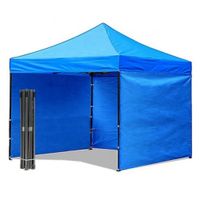 Toldo Plegable 3x3m con Paredes Moderno Resistente Protección Solar Azul