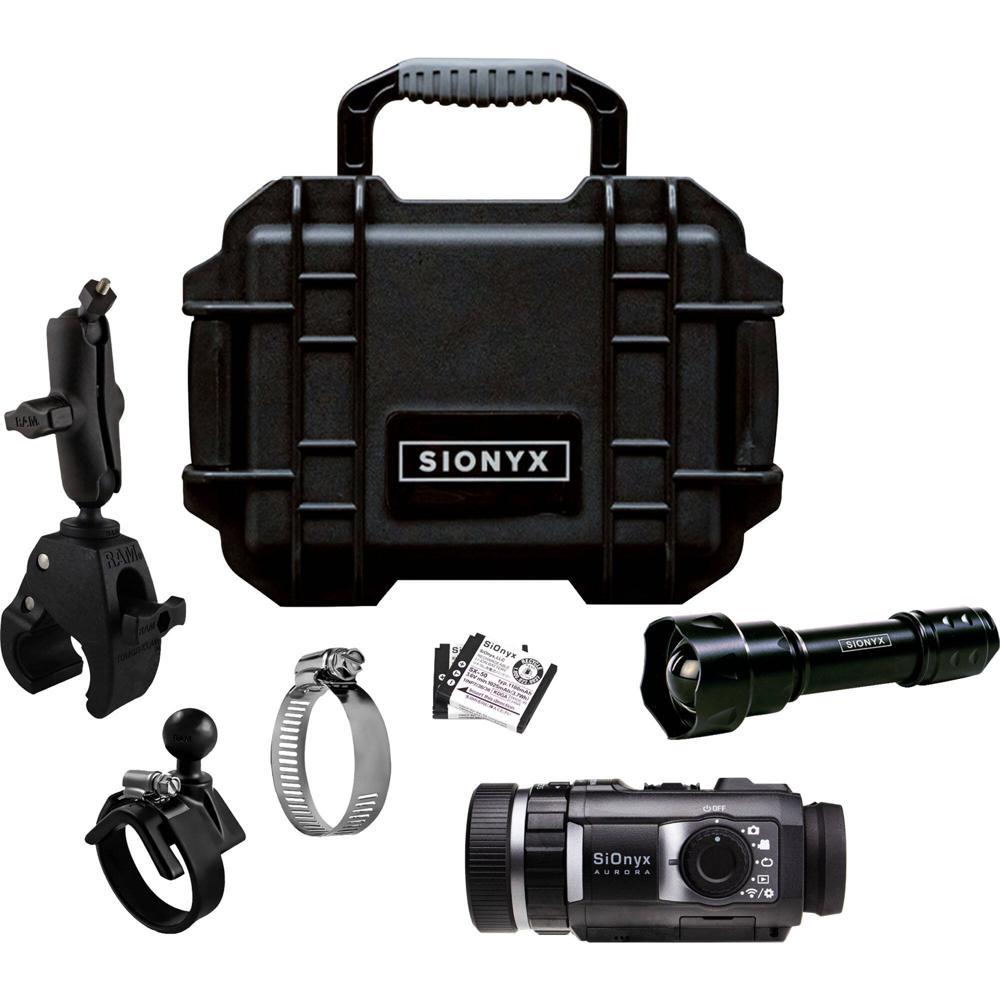 SIONYX Aurora Black Uncharted Kit: Cámara de Visión Nocturna, Sistema de Montaje RAM, Kit de Ilumina