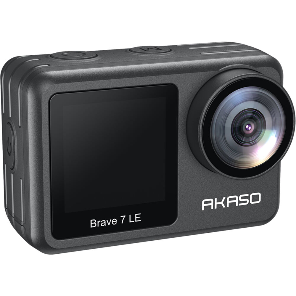 Cámara de Acción AKASO Brave 7 LE con Power Pack - Graba en 4K, 170° de Visión, 20MP, 3 Baterías, Es