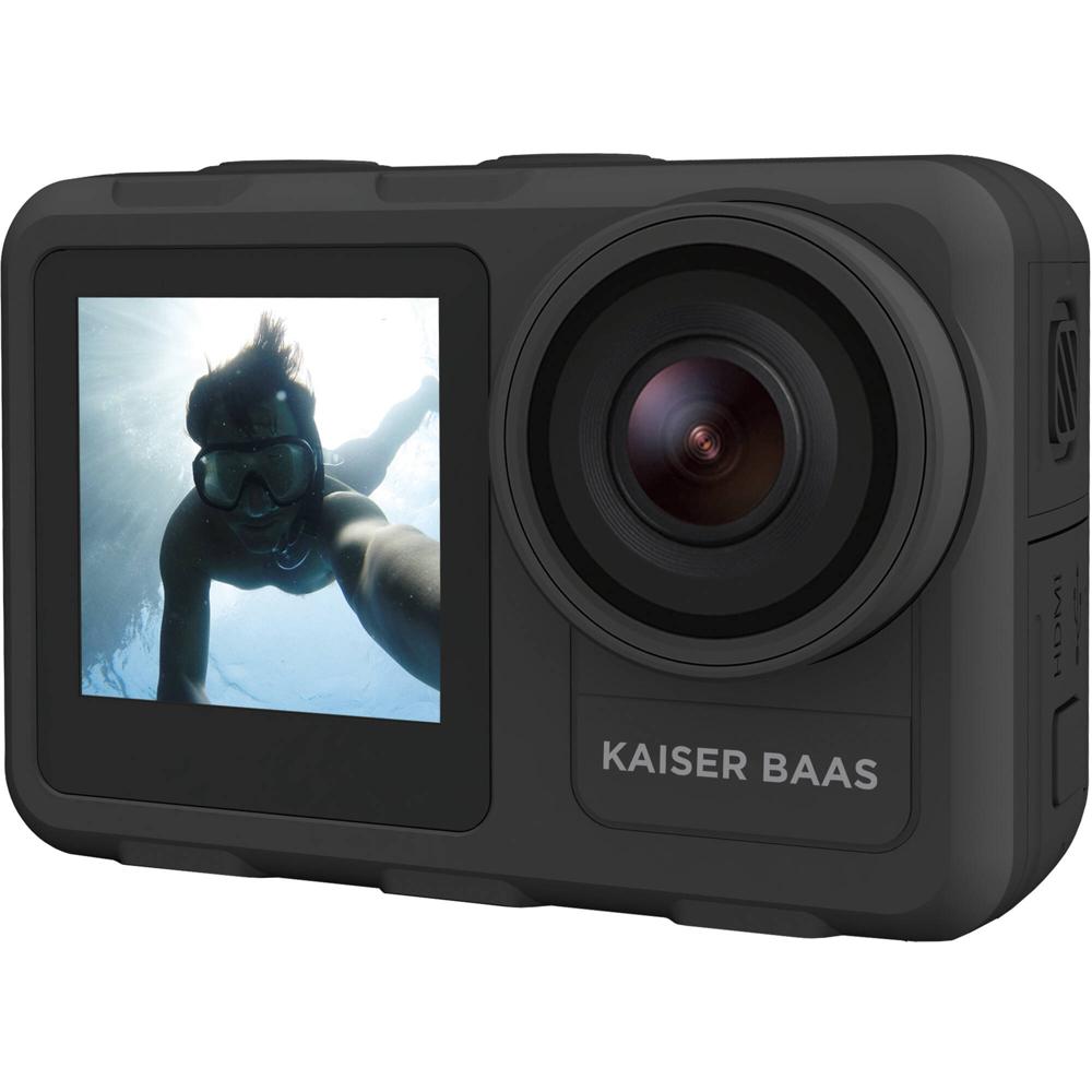 Cámara de Acción Kaiser Baas X650 4K con Pantalla Doble y Accesorios
