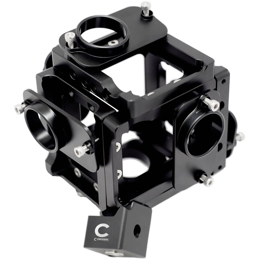 CINEGEARS Soporte VR/360 para Cámaras GoPro HERO6 - Acomoda Seis Cámaras, Tornillos de Seguridad, Li