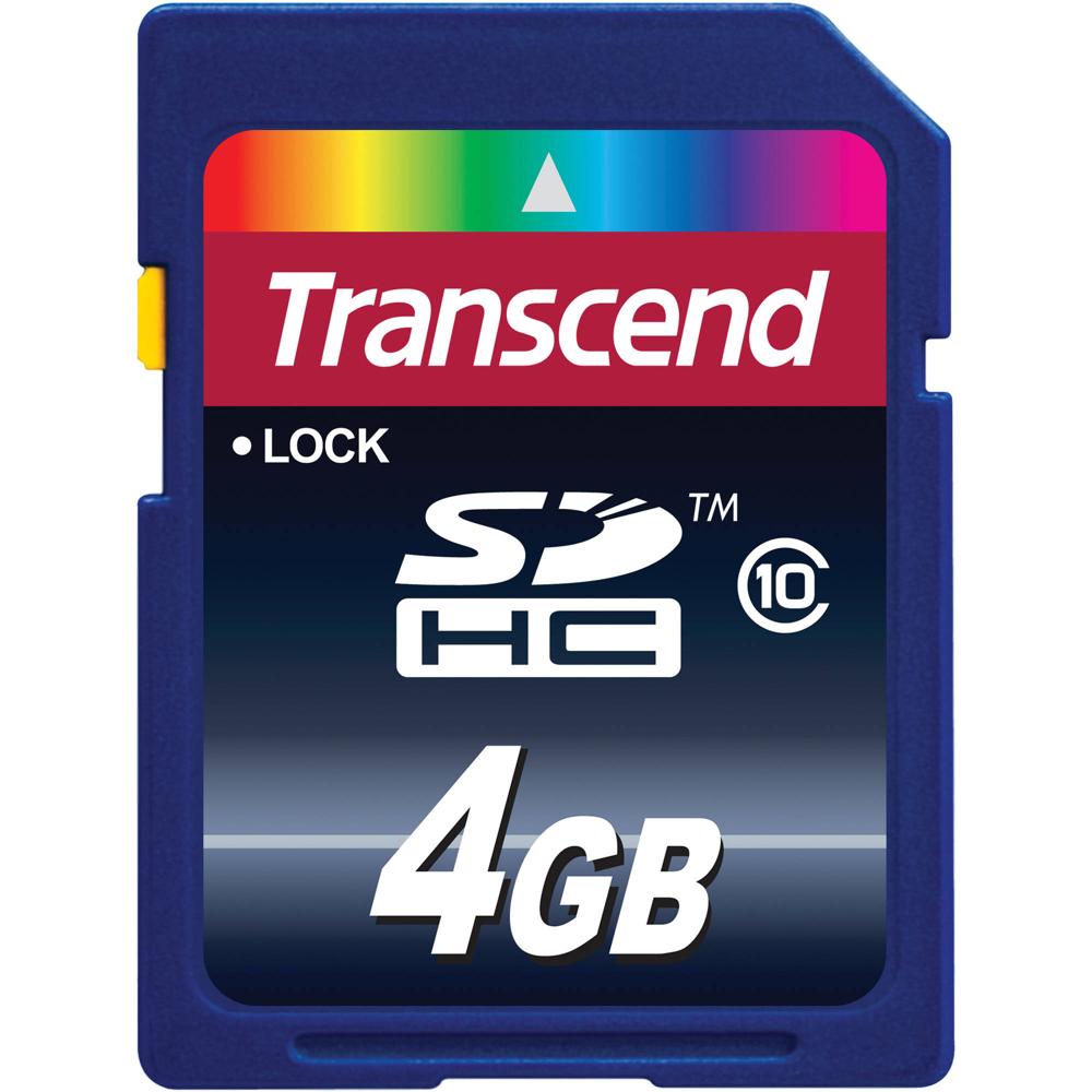 Tarjeta de Memoria Transcend SDHC de 4GB Clase 10 - Velocidad Mínima de Lectura/Escritura 10MB/s - G