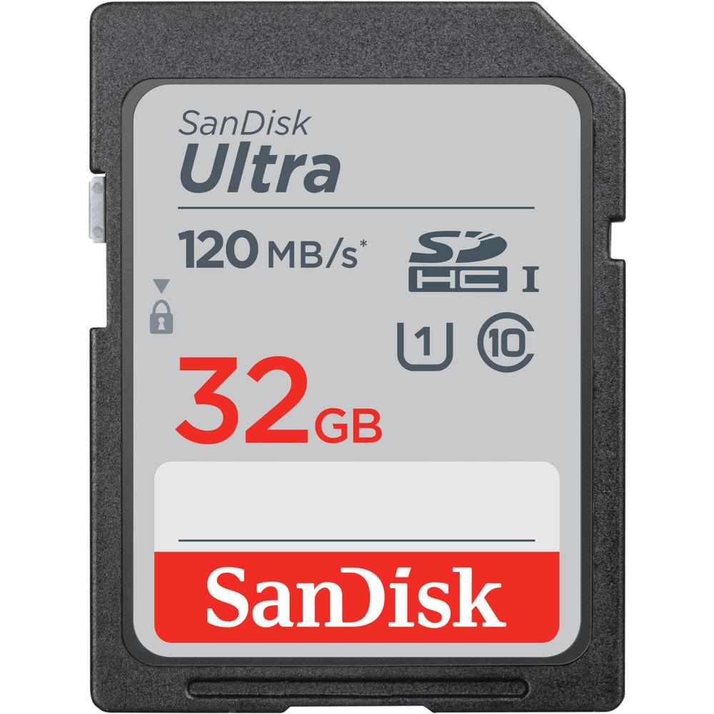 Tarjeta de Memoria SanDisk 32GB Ultra UHS-I SDHC - 120 MB/s Lectura, 10 MB/s Escritura, Resistente a