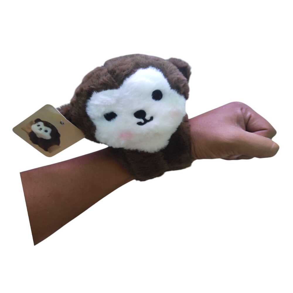 Dos Brazaletes De Peluche Mono