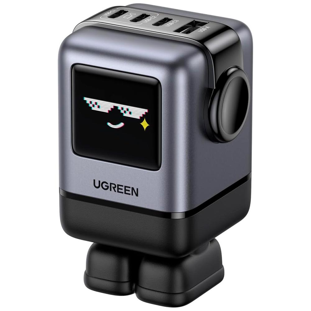 Cargador USB-C UGREEN Uno RG Robot GaN 100W 4 Puertos