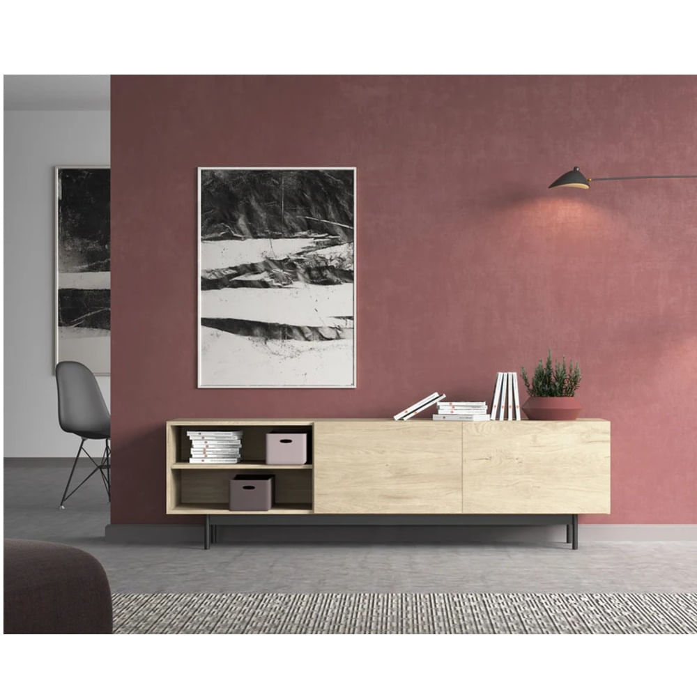 Mueble de TV Moderno Meneses Duna 2 Puertas R&R MUEBLES