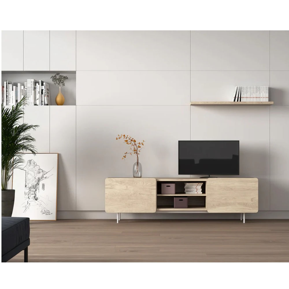 Mueble de TV Moderno Milo Duna 2 Puertas R&R MUEBLES