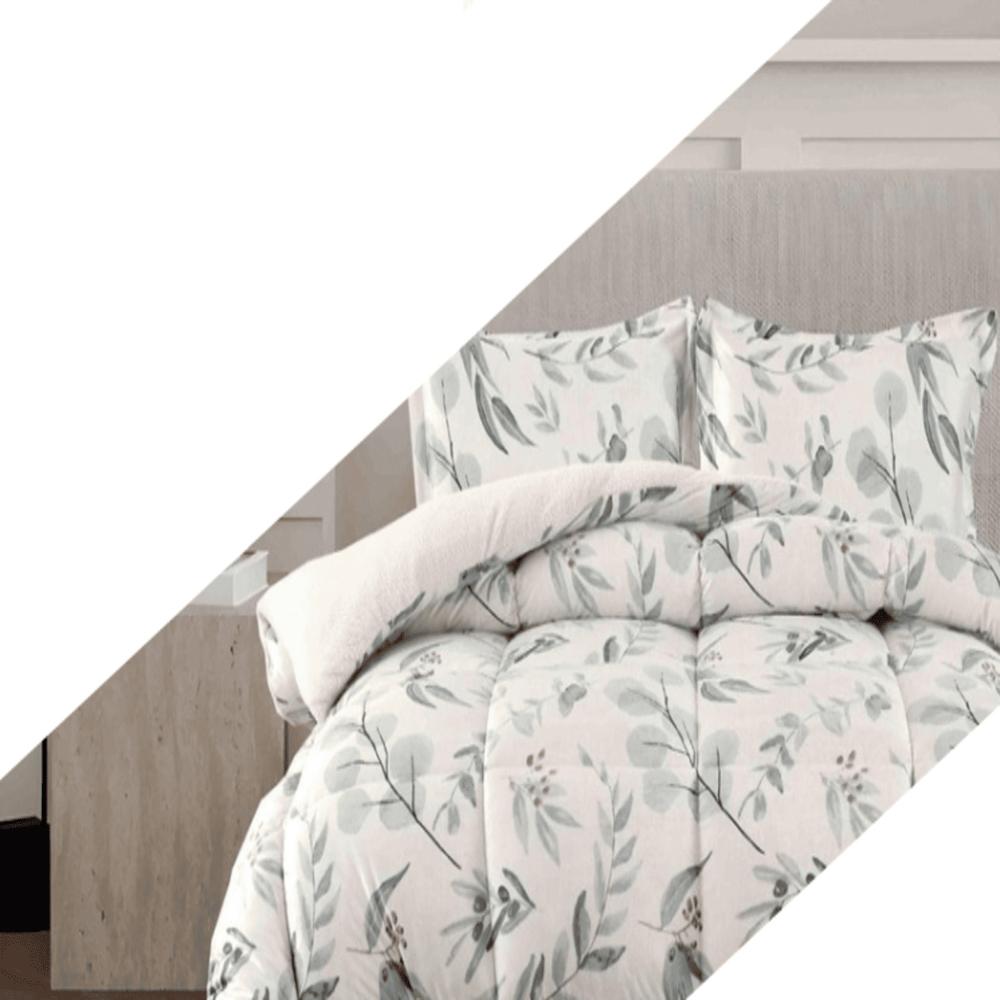 Set de Edredon 2pz Piel c/ Carnero Venezia 100% calidad de 5 Piezas G - 1