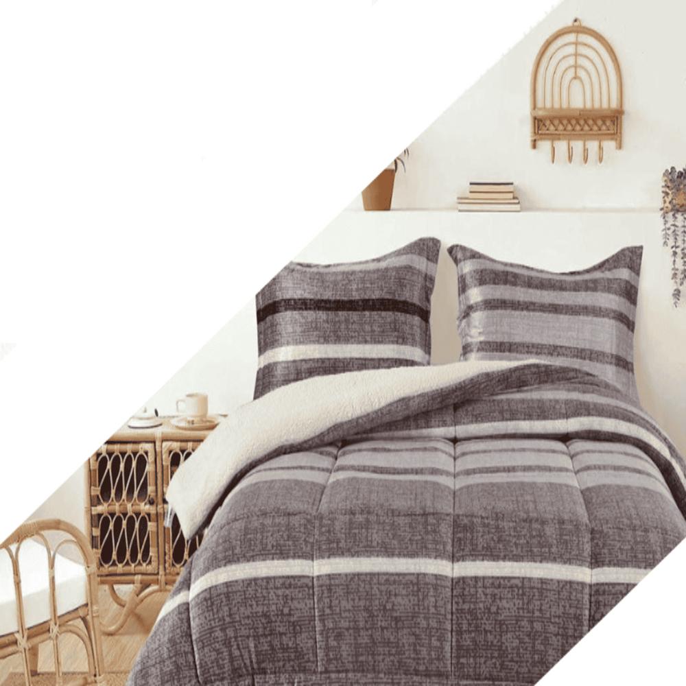 Set de Edredon 2pz Piel c/ Carnero Venezia 100% calidad de 5 Piezas G - 1