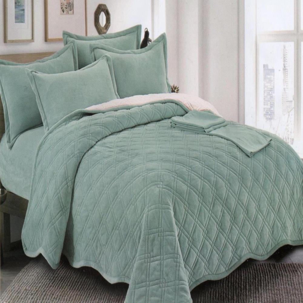 Set de Cubrecama 2Pz Piel c/ Carnero  Mingjia 100% Algodón de 5 Piezas AZ - 1