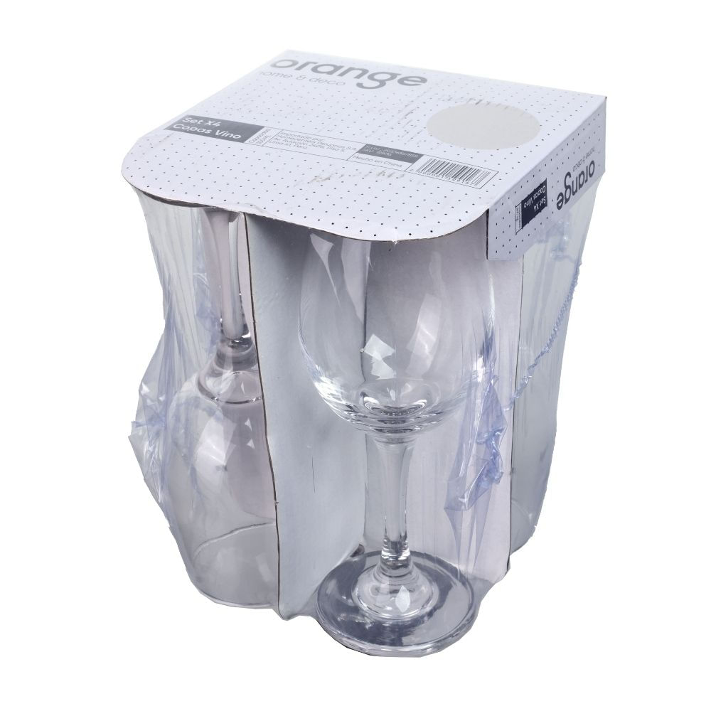 Set de 4 Copas Vino Orange