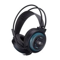 Audífono Gaming HP DHE8001U Estéreo USB con Micrófono y Luces LED Azules