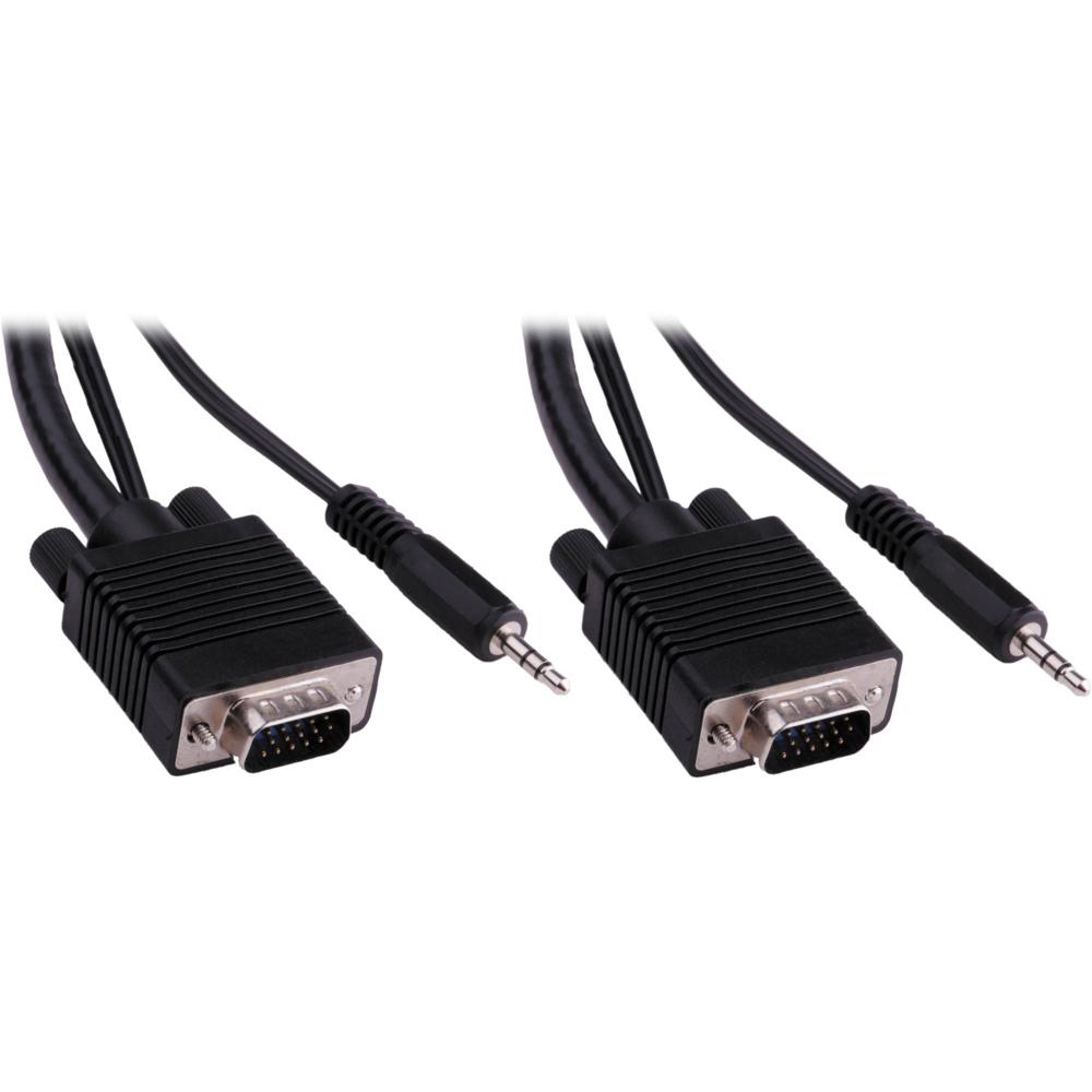 Cable VGA Macho a Macho Pearstone Estándar con Audio Estéreo de 3.5mm (50') - Conductores de Cobre 2