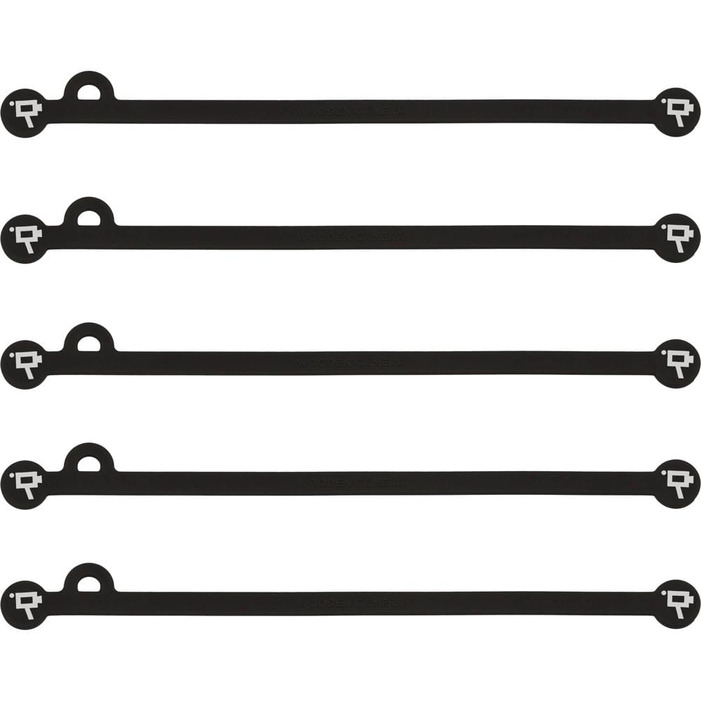 Cinta Magnética de Madera para Cámara Cine Mag (Paquete de 5, Negra, 6.8"") - Gestión de Cables Efici