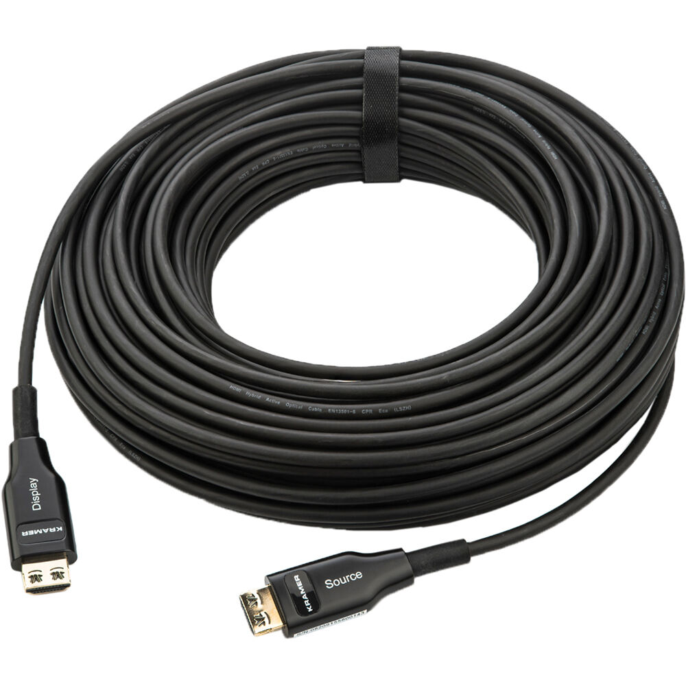 Kramer CLS-AOCH/60F Cable Híbrido Óptico HDMI de Alta Velocidad LSHF (33') - Resolución de Video has