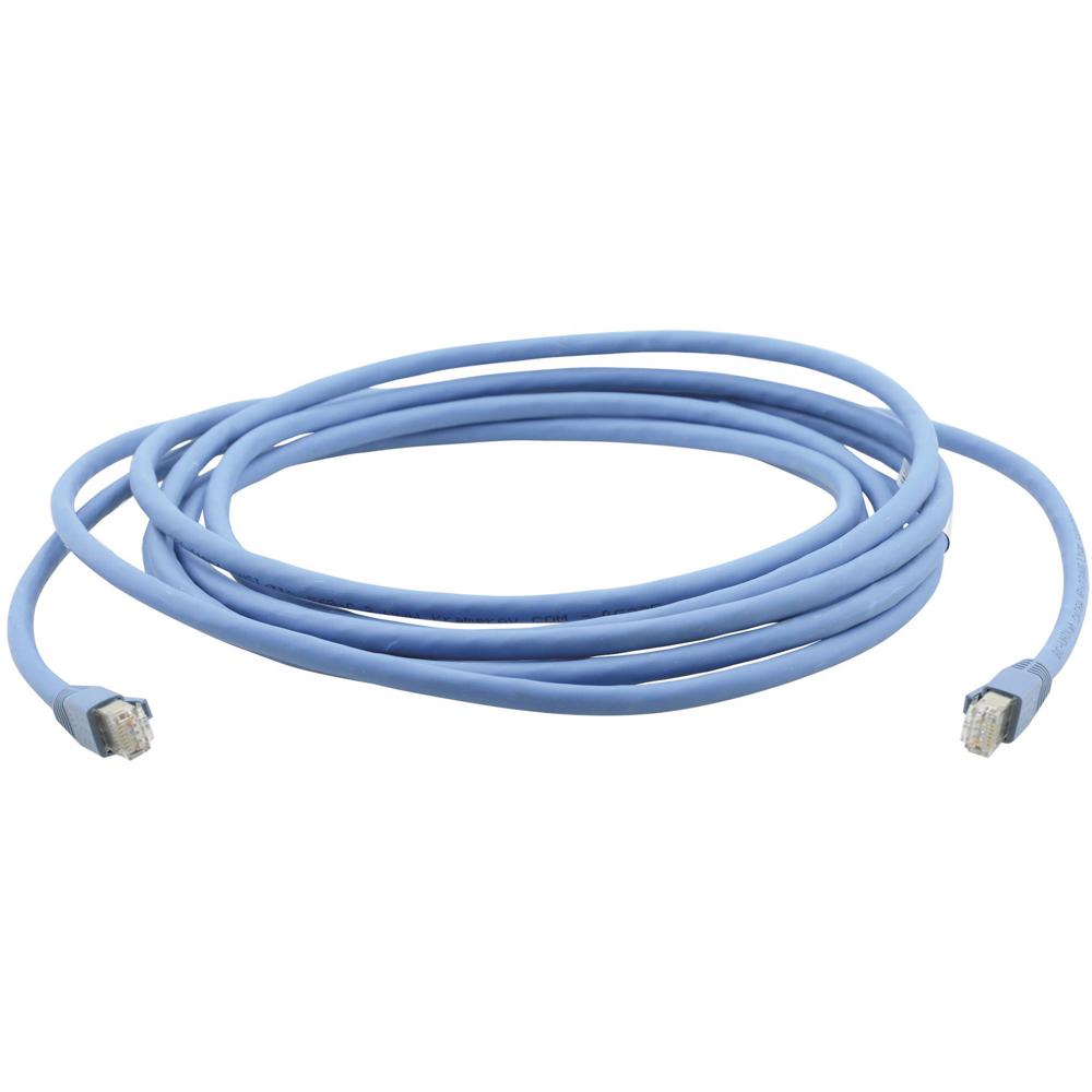 Kramer 125' CAT6a HDBaseT Cable (Azul) - Conectores RJ-45 Baquelita Dorada para Instalaciones HDBase